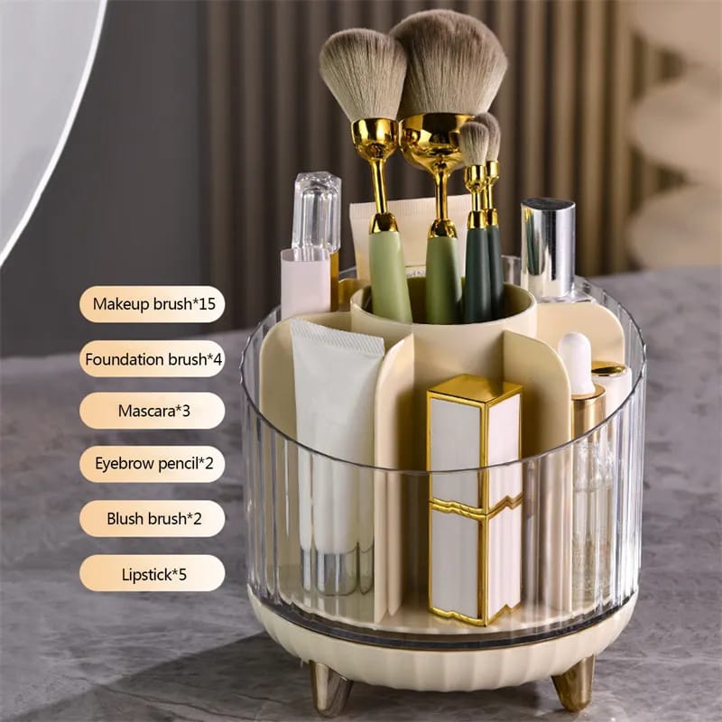7 Grids Transparent Rotating Makeup Box