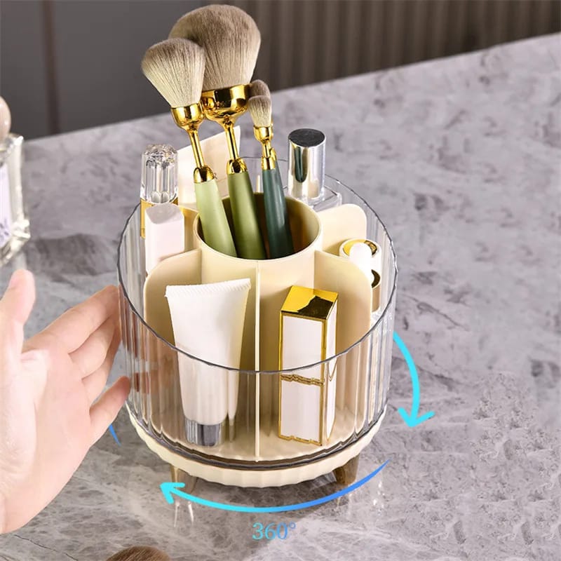 7 Grids Transparent Rotating Makeup Box