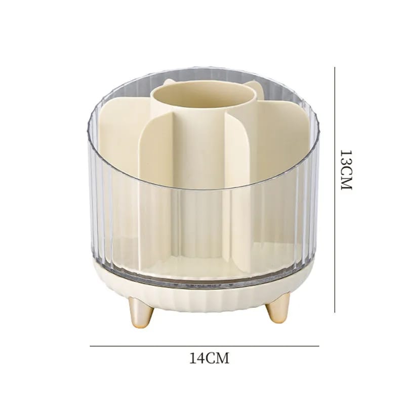 7 Grids Transparent Rotating Makeup Box